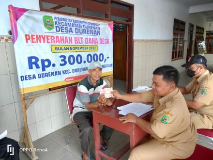 PENYALURAN BLLT-DD DESA DURENAN BAGIAN BULAN NOPEMBER 2022